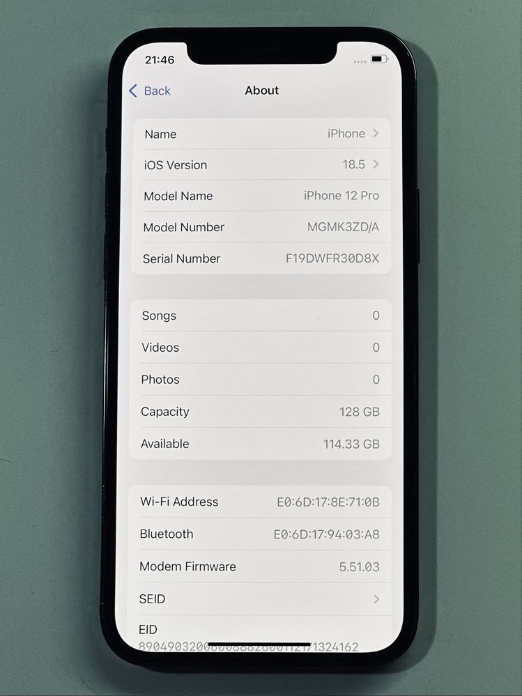iPhone 12 Pro Grey 94% battery