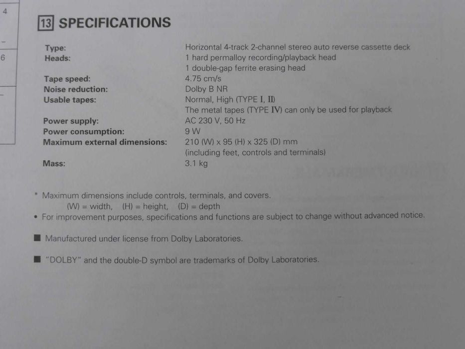 Casetofon deck DENON DRR M33