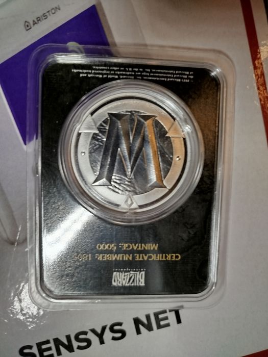 World of Warcraft сребърен токен 1 oz