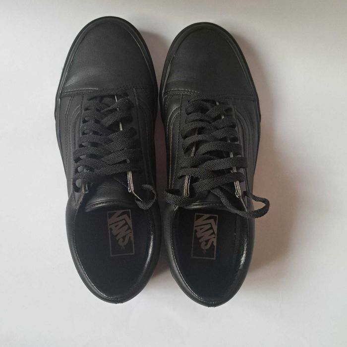 Vans 41 ЧЕРНИ Кожени Гуменки Кецове Обувки Мъжки 26.5 см OLD SKOOL