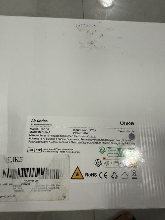 Epilator IPL Ulike I  Air Series UI20 DB violet ** NOU / SIGILAT **