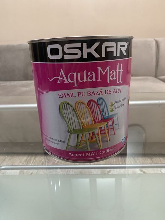 Vopsea Oskar Aqua Matt, Galben pret-a-porter, 2.5 L