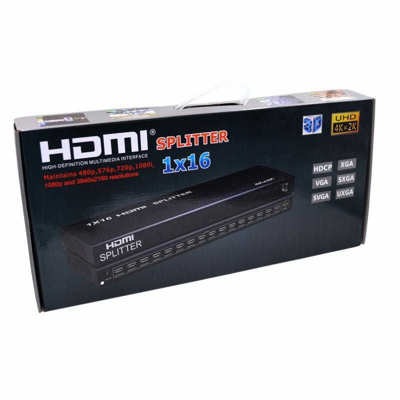 HDMI Разветвитель (Splitter) 1x16, 16-ports новый в упаковке.
