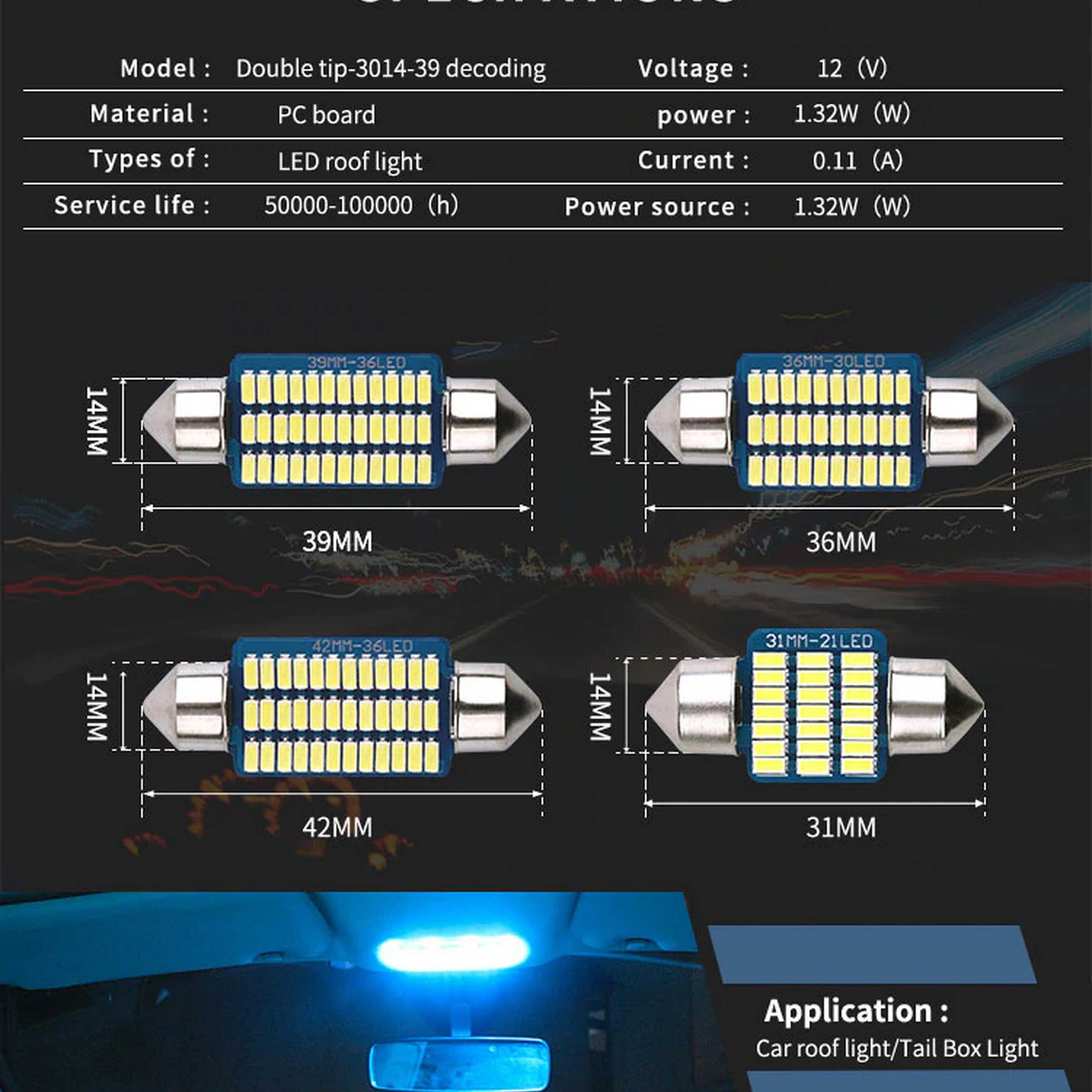 Супер силни лед крушки-дневни светлини-интериор-номер- C5W/C10W