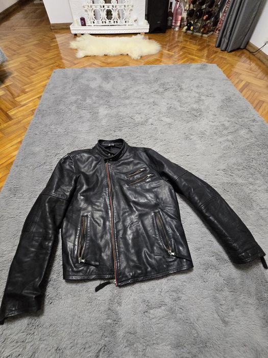 Geaca moto din piele naturala
