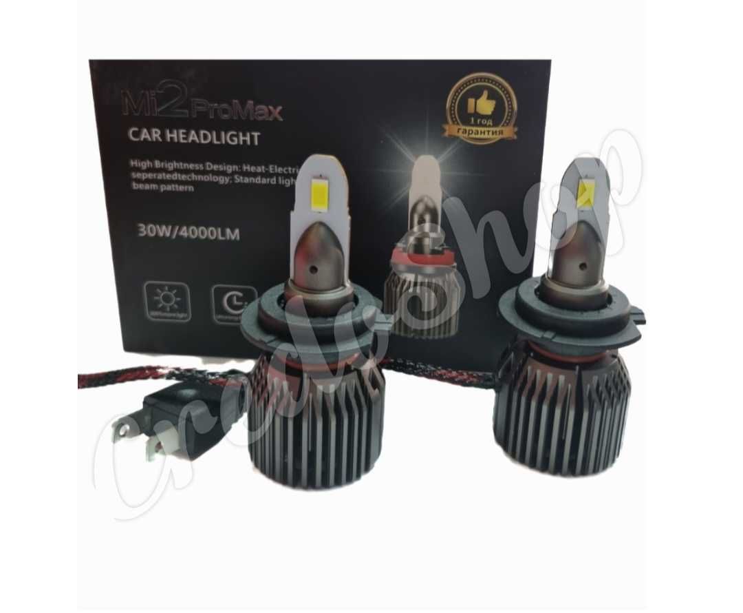 Нов модел диодни LED Promax крушки H1,H7,H4,H8 ,H11, HB3,9005,HB4 9006