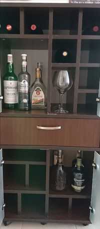 Уникален шкаф за вино, твърд алкохол, чаши и  аксесоари
