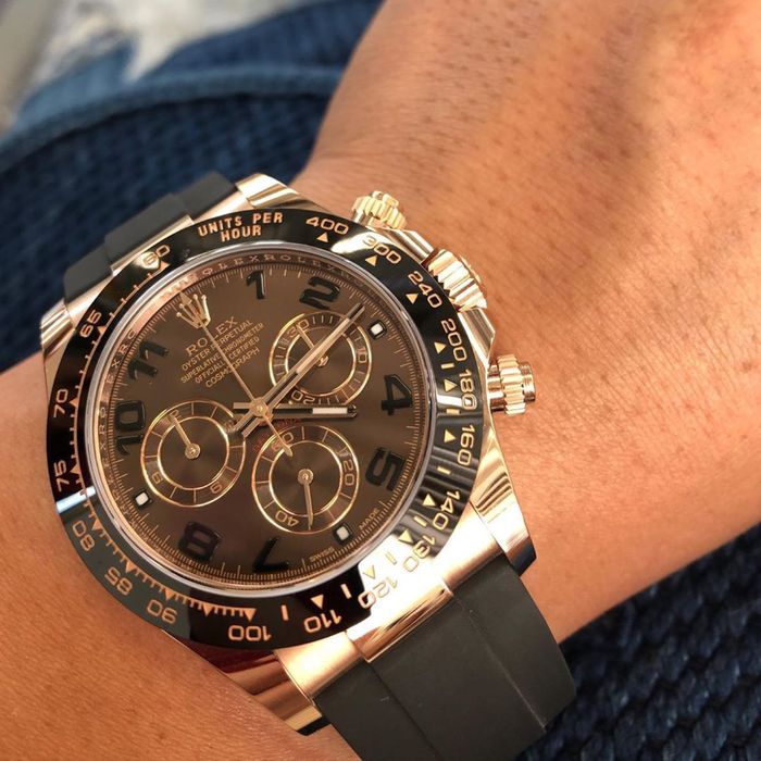 Rolex daytona chocolate dial rubber