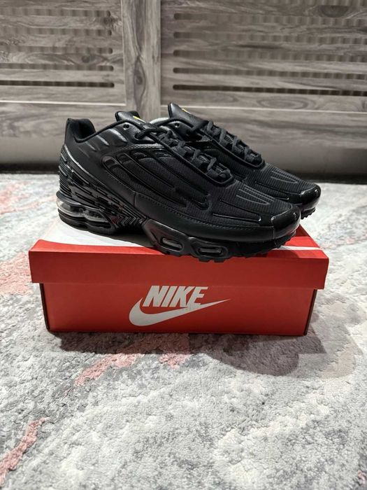#DISCOUNT# Nike Air Max Plus lll 3 Triple Black Negru Unisex Premium