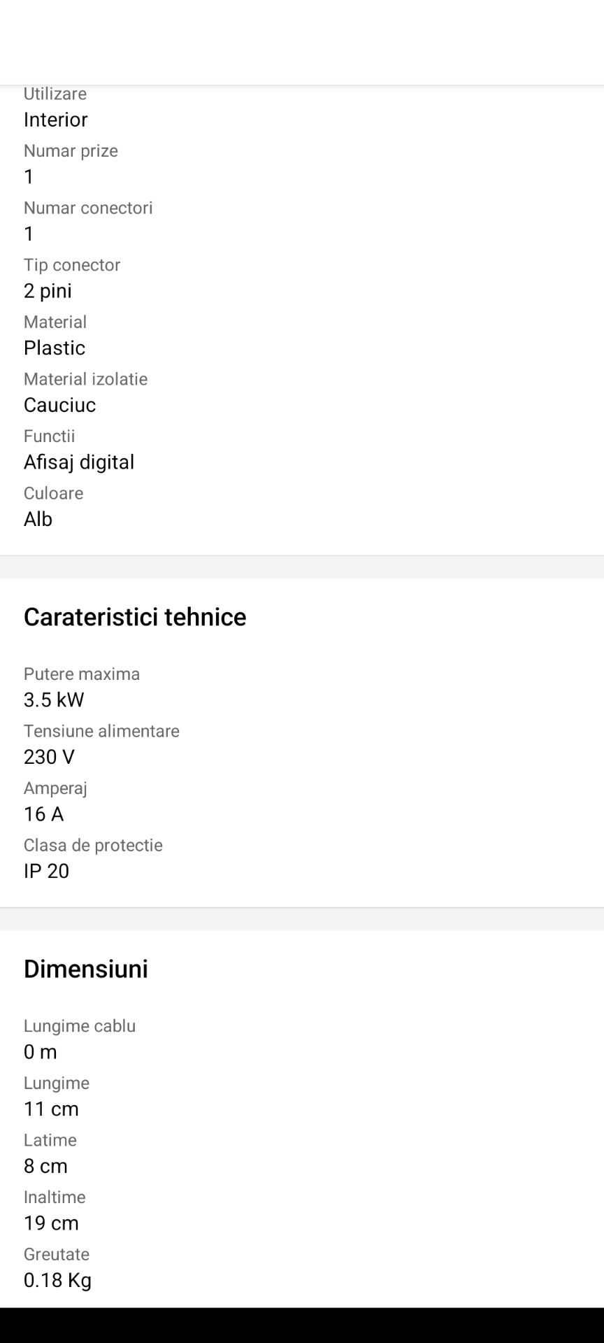 Releu de protectie tensiune tip priza VP-16AN