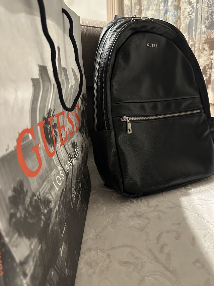 Rucsac/backpack GUESS din piele, negru