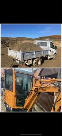 Servici escavator -transport basculabil