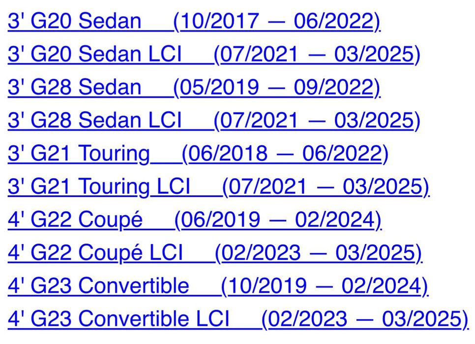 Десен носач за BMW G20/G21/G22/G23/G28