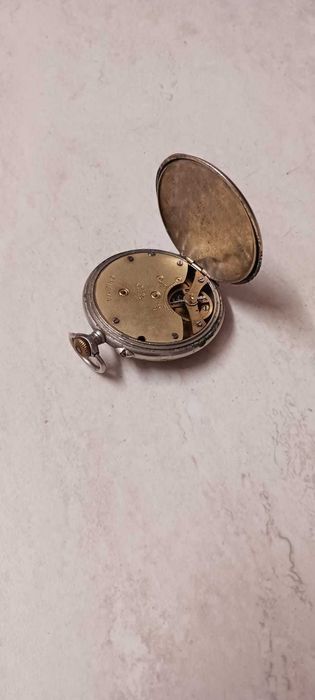 Ceas de buzunar Enigma, din argint