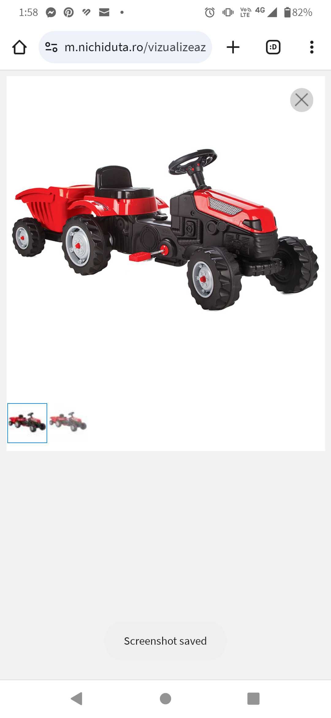 Tractor Pilsan roșu 3-6 ani