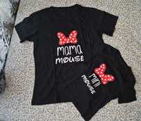 Лот две тениски за мама и дъщеря,  размер L и 110, minnie mouse