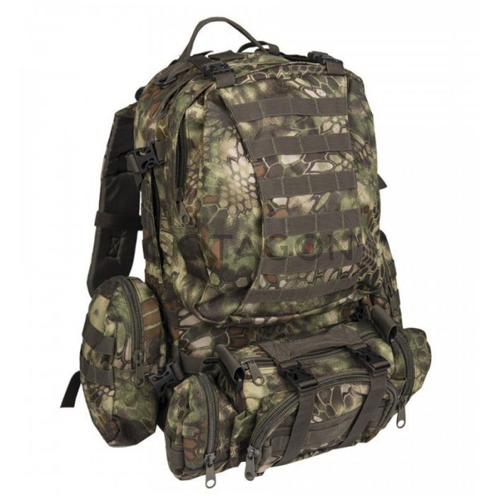 Rucsac Militar Defense 36L Mil-Tec Negru/ Mandra Woodland/Olive