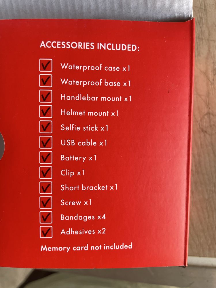 Cameră de acțiune Kappa – Full HD + accesorii complete – Nouă