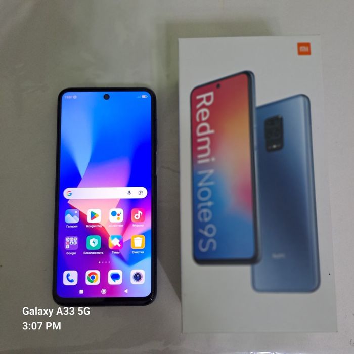 Redmi note 9s, Blue, 128 gb hotira.