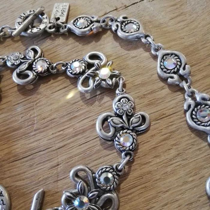 set colier si bratara vintage Remy dis Paris cu strasuri