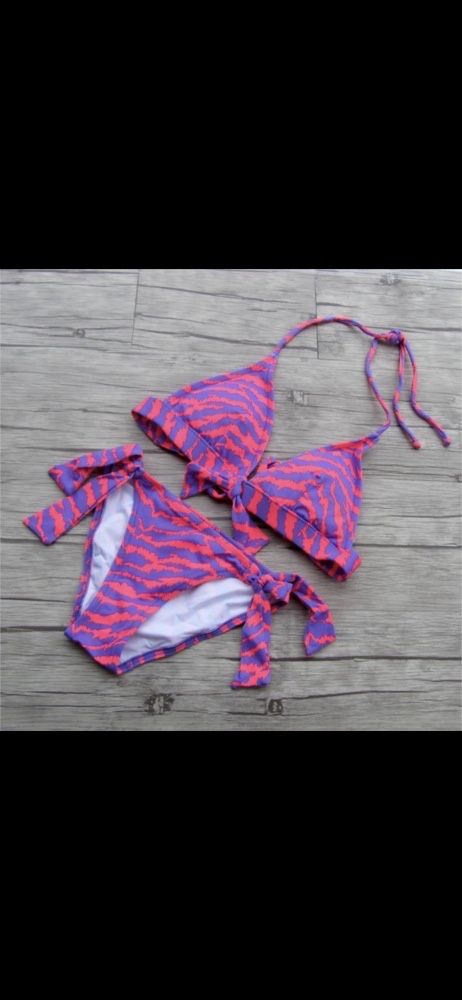 Costum de baie roz stil Victoria Secret VS animal print leopard USA