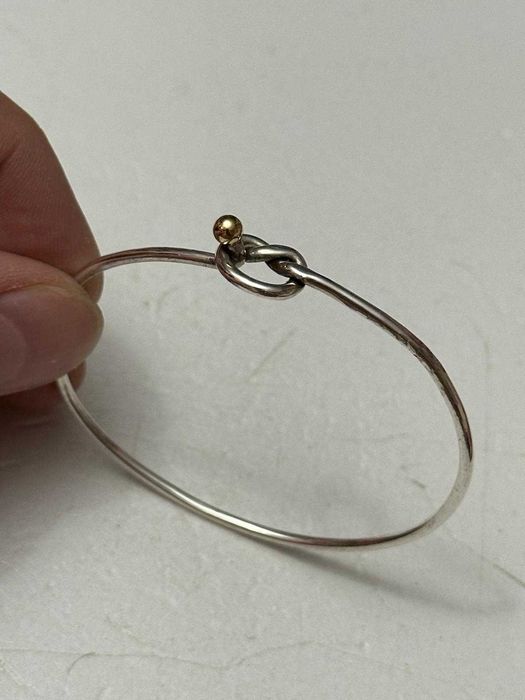 BRATATA ARGINT 925 + AUR 18K - TIFFANY - Hook&Eye Love Knot -Originala