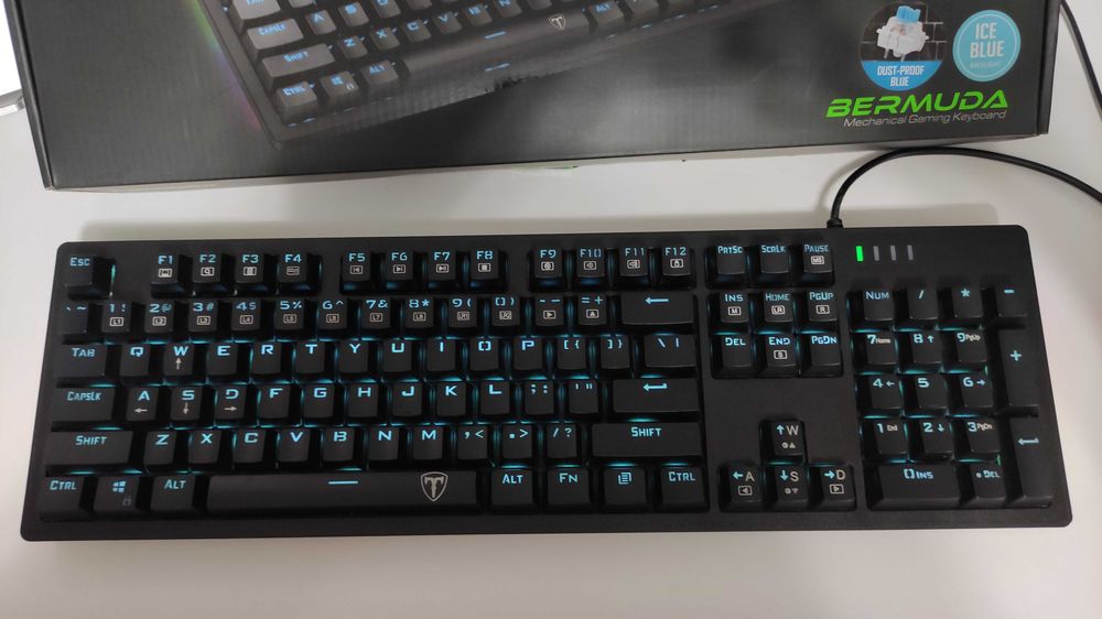 Tastatura Gaming T-Dagger Bermuda TGK312 Black Iluminare Blue Mecanica