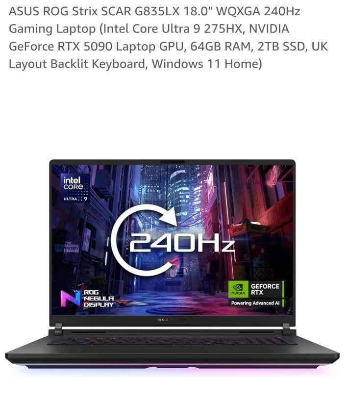 Asus rog strix scar g835lx