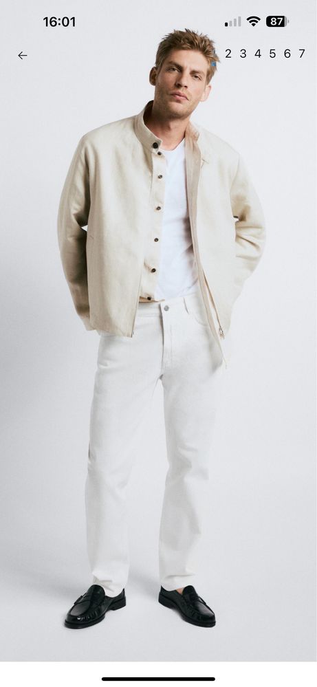 Мъжки бели дънки Massimo Dutti