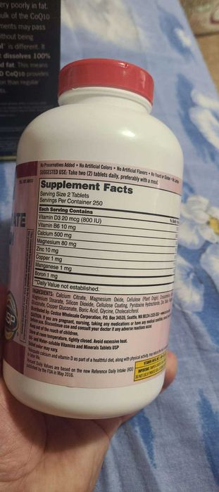 calciu=mg=zinc+Vit D3 din America