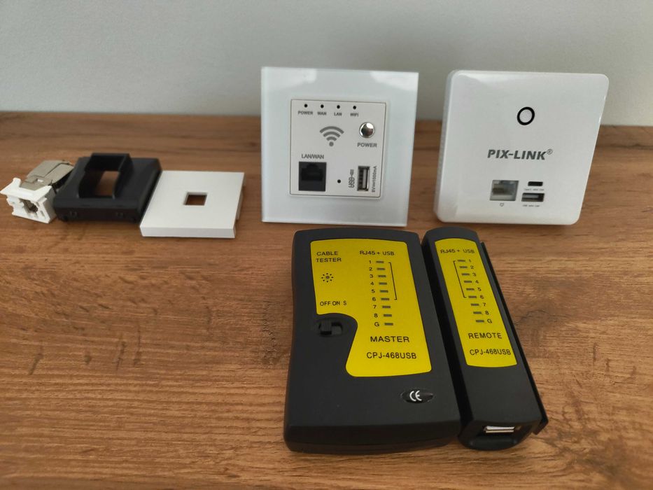 Rutere/puncte de acces Wi-Fi + Ethernet, 300 MB/s, tester  cabluri