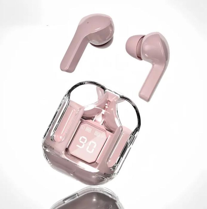Розови TWS шумоизолиращи универсални слушалки за телефон нови