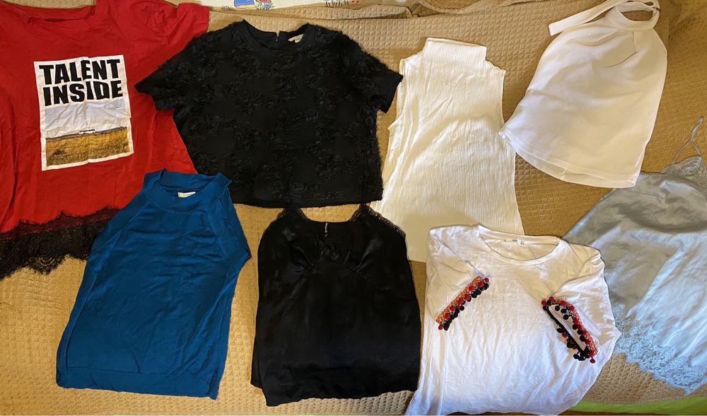 ZARA, HM блузи потници, бюстие S M