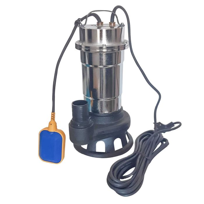 Pompa de apa murdara din inox (WC, fosa, hazna) cu tocator si plutitor