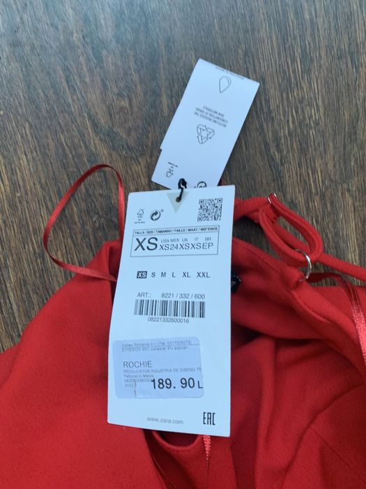 Rochie zara superba rosie noua cu eticheta