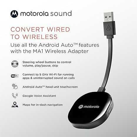 MOTOROLA Android auto новый запечатанный беспроводной адаптер из США