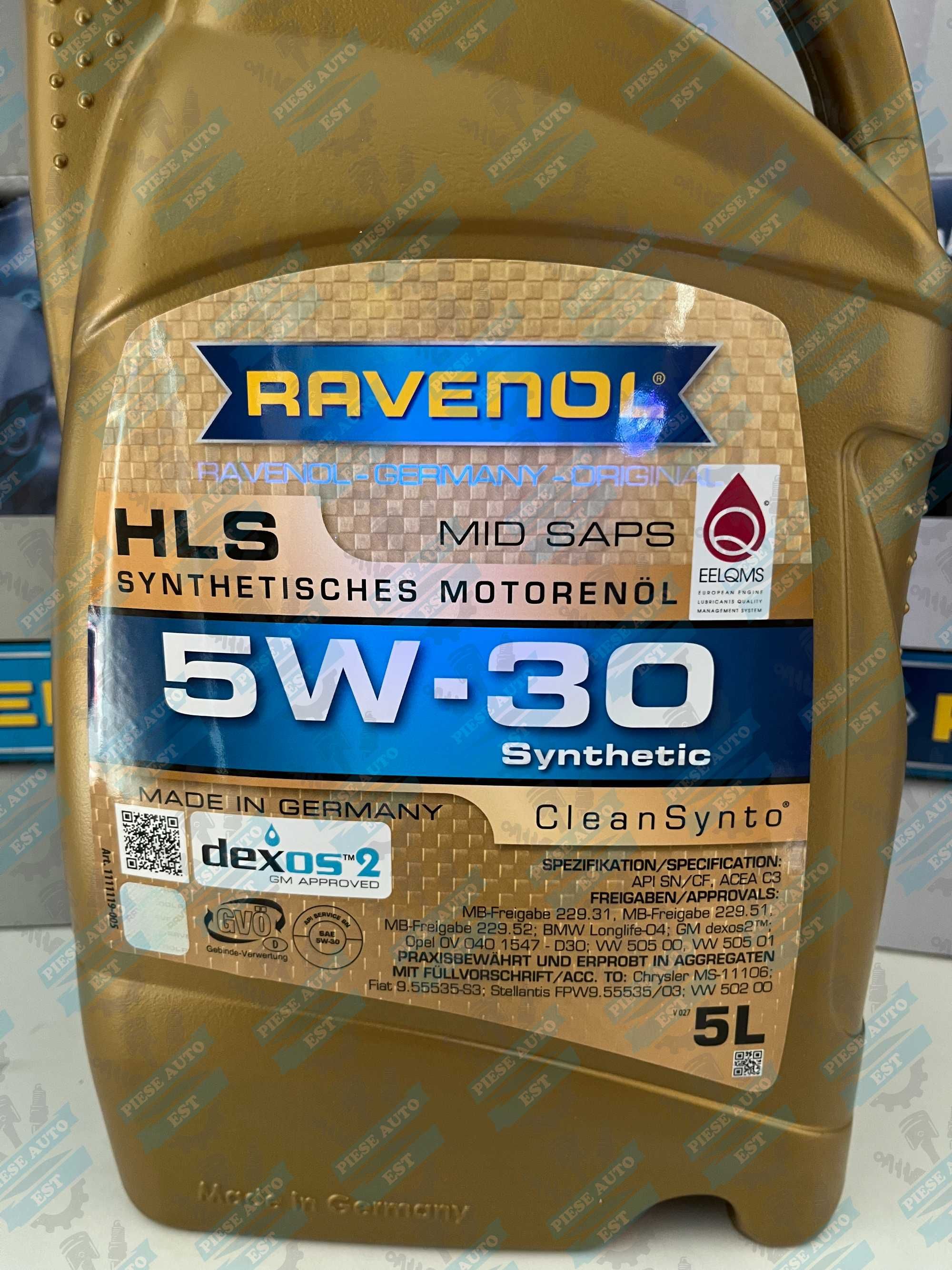 Ulei Ravenol 5w30 5l HLS VAG, BMW, Mercedes, Hyundai, Kia, Opel, Mazda