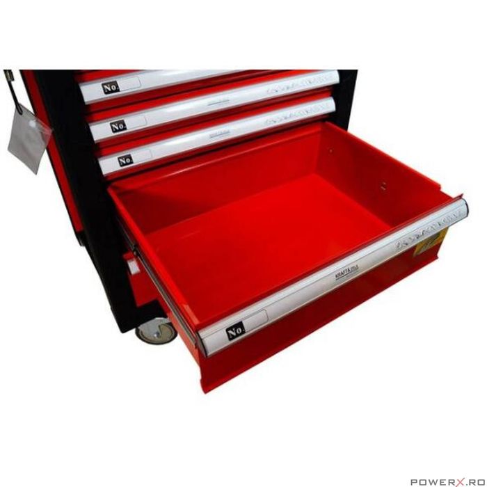 Dulap scule complet echipat cu 263 piese, pe roti, 6 sertare, Kraft