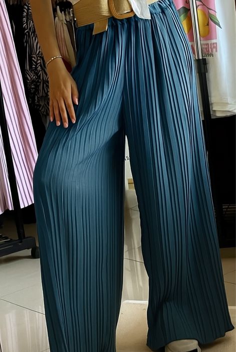 Нов широк панталн солей плътна материя