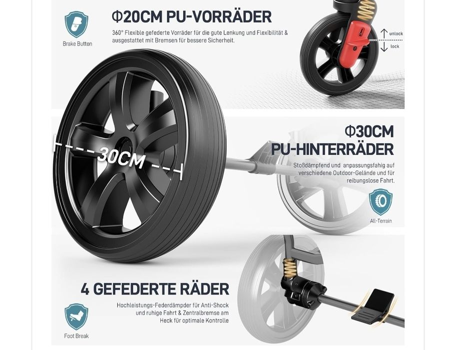 Vând cărucior cu acoperișul, pliabil