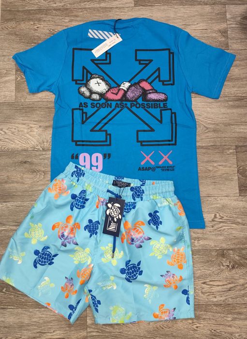 Мъжка детска тениска фланелка Off White блуза 100% памук 2024