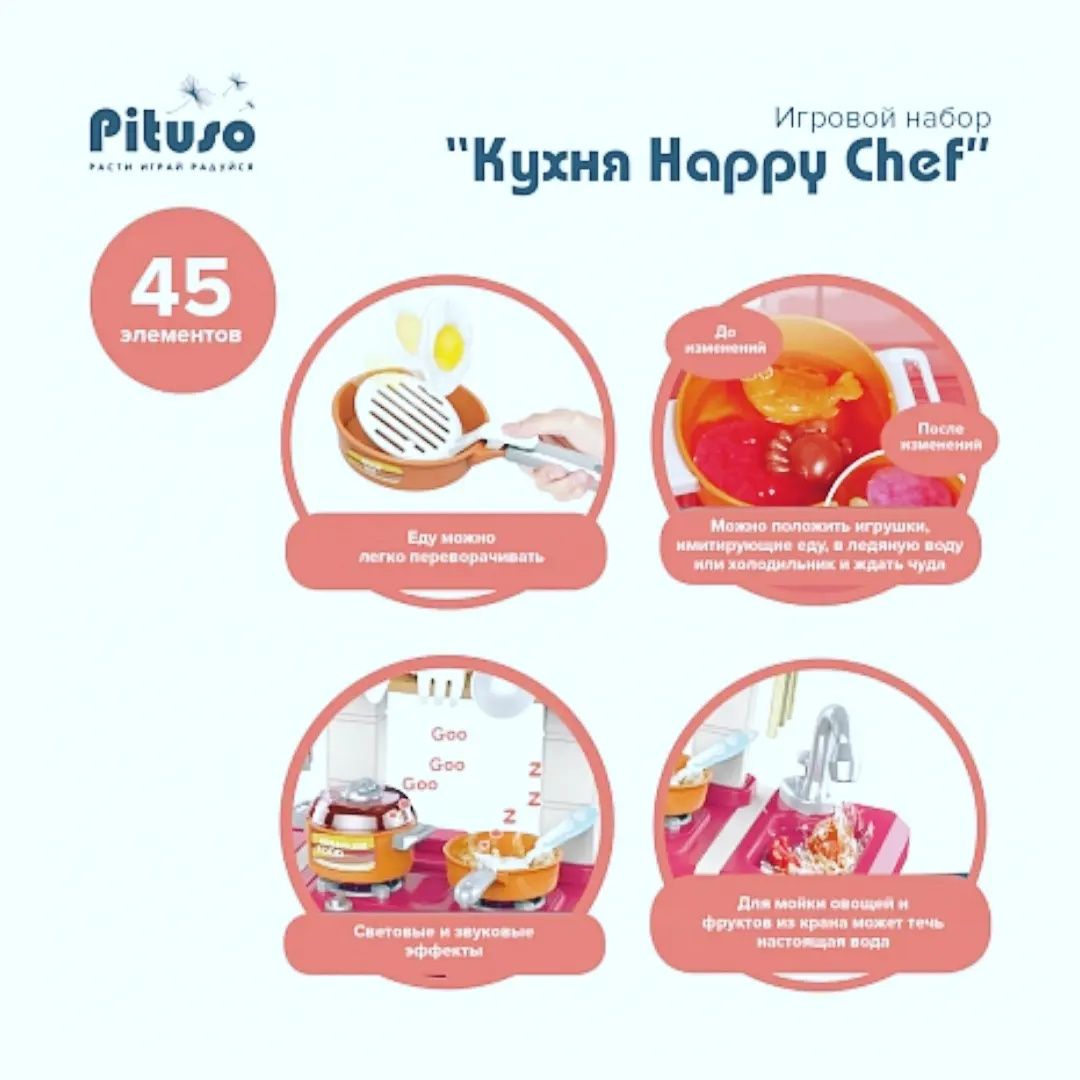 PITUSO Игровой набор Кухня Happy Chef