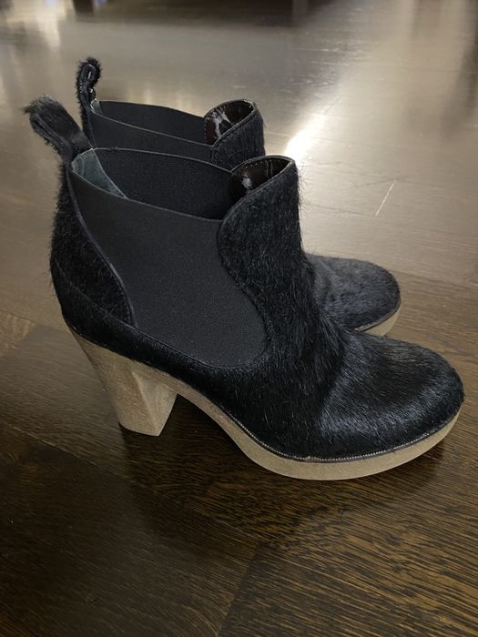 Botine negre din blanitza de astrahan