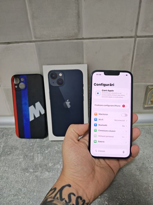 iPhone 13 Black Fullbox impecabil totul original liber retea