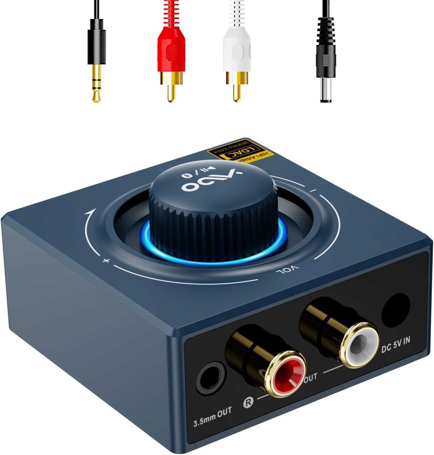 B06T3+ Receptor Adaptor Bluetooth LDAC stereo,HiFi Latență RCA 3,5 mm