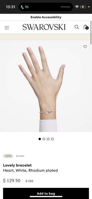 Нова, оригинална гривна Swarovski