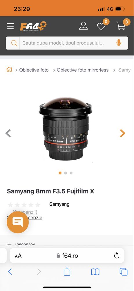 Samyang 8mm F3.5 Fujifilm X sigilat