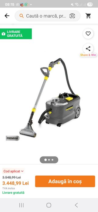 Închiriez karcher puzzi 10.1 si steamer 300 de lei 24h