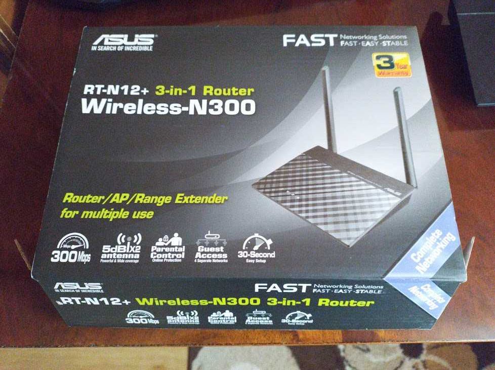 VAND Router wireless ASUS RT-N12+, 300Mbps