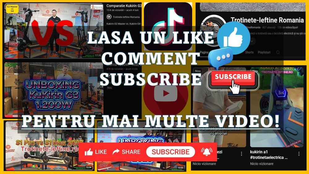 KuKirin G2 MASTER, Motoare Puternice 2*1000W, 65km/h, Baterie 52V